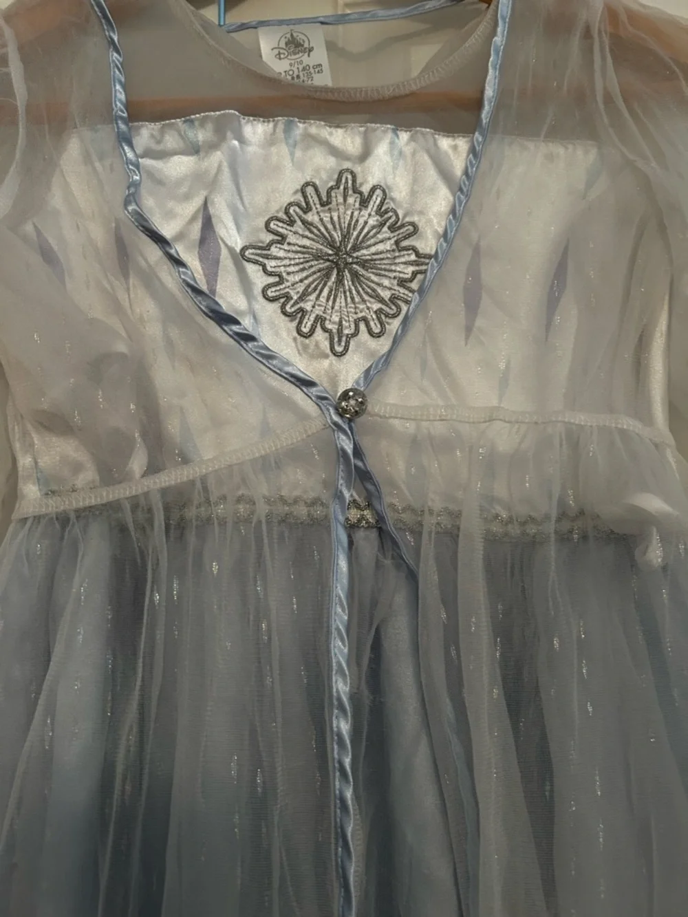 Girls DISNEY Frozen Blue/Silver Illusion Sleeve Costume